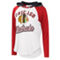 G-III Sports by Carl Banks Women's White/Heather Red Chicago Blackhawks MVP Raglan Lightweight Hooded T-Shirt - Image 3 of 4