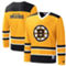 Starter Men's Gold/Black Boston Bruins Cross Check Jersey V-Neck Long Sleeve T-Shirt - Image 1 of 4