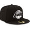 New Era Men's Black Los Angeles Lakers Black & White Logo 59FIFTY Fitted Hat - Image 4 of 4