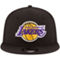 New Era Men's Black Los Angeles Lakers Official Team Color 9FIFTY Snapback Hat - Image 3 of 4