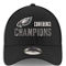 New Era Men's Black Philadelphia Eagles 2022 NFC s Replica 9FORTY Adjustable Hat - Image 3 of 4
