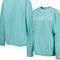 Pressbox Women's Mint Michigan Wolverines Comfy Cord Bar Print Pullover Sweatshirt - Image 2 of 4