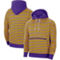 Nike Men's Gold/Purple Los Angeles Lakers 75th Anniversary Courtside Striped Pullover Hoodie - Image 2 of 4