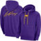 Nike Men's Heather Purple Los Angeles Lakers Courtside Versus Flight Pullover Hoodie - Image 1 of 4