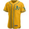 Nike Men's Gold Oakland Athletics Authentic Official Team Jersey - Image 3 of 4