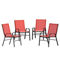 Flash Furniture 4 Pack Outdoor Stack Chair w/ Flex Material - Image 5 of 5