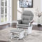 Suite Bebe Madison Glider and Ottoman White/Oyster - Image 1 of 5