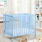 Suite Bebe Palmer Mini Crib Baby Blue with Mattress pad - Image 1 of 5
