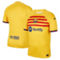 Nike Men's Yellow Barcelona 2022/23 Fourth Breathe Stadium Replica Jersey - Image 2 of 4