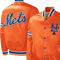 Starter Men's Orange New York Mets Slider Satin Full-Snap Varsity Jacket - Image 1 of 4