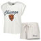 Concepts Sport Women's White/Cream Chicago Bears Montana Knit T-Shirt & Shorts Sleep Set - Image 1 of 2