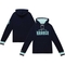 Mitchell & Ness Men's Deep Sea Blue Seattle Kraken Legendary Slub Hoodie Long Sleeve T-Shirt - Image 2 of 4