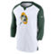 Nike Men's White/Green Green Bay Packers Rewind 3/4-Sleeve T-Shirt - Image 3 of 4