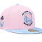 New Era Men's Pink/Light Blue Golden State Warriors Paisley Visor 59FIFTY Fitted Hat - Image 1 of 4