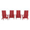 Flash Furniture 4 Pack Modern 4 Slat Back Adirondack Chairs - Image 5 of 5