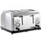 MegaChef 4 Slice Wide Slot Toaster with Variable Browning in Silver - Image 1 of 5