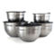 MegaChef 5 Piece Multipurpose Stackable Mixing Bowl Set with Lids - Image 3 of 5