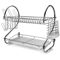 MegaChef 16 Inch Two Shelf Dish Rack with Easily Removable Draining Tray, 6 Cup - Image 1 of 5