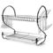 MegaChef 16 Inch Two Shelf Dish Rack with Easily Removable Draining Tray, 6 Cup - Image 2 of 5