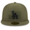 New Era Men's Green Los Angeles Dodgers 2023 Armed Forces Day On-Field 59FIFTY Fitted Hat - Image 3 of 4