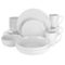 Elama Maisy 18 Piece Round Porcelain Dinnerware Set in White - Image 1 of 5