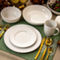 Elama Maisy 18 Piece Round Porcelain Dinnerware Set in White - Image 4 of 5