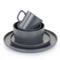 Elama Luxmatte Dark Grey 20 Piece Dinnerware Set - Image 2 of 5