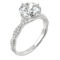 Charles & Colvard 2.30cttw Moissanite Twist Band Engagement Ring in 14k White Gold - Image 2 of 5