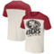 NFL x Darius Rucker Collection by Fanatics Men's Cream San Francisco 49ers Colorblocked T-Shirt - Image 1 of 4