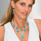 PalmBeach Genuine Turquoise and Freshwater Pearl Silvertone Jewelry Set - Image 3 of 5