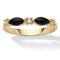Marquise-Shaped Genuine Black Onyx Crystal Accent Yellow Gold-Plated Ring - Image 1 of 5