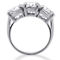 PalmBeach Oval Cut Cubic Zirconia Platinum-plated Silver 3-Stone Bridal Ring - Image 2 of 5