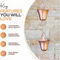 Marrgon Copper Rain Chain Bell Style Cups for Gutter Downspout Replacement 8.5' - Image 3 of 5