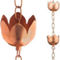 Marrgon Copper Rain Chain Tulip Style Cups for Gutter Downspout Replacement 6.5' - Image 1 of 5