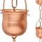 Marrgon Copper Rain Chain Pot Style Cups for Gutter Downspout Replacement 8.5' - Image 1 of 5