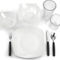 Gibson All U Need 48 Piece Ceramic Dinnerware Combo Set in White - Image 2 of 5