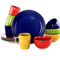 Gibson Home Color Vibes 12 Piece Handpainted Stoneware Dinnerware Set - Image 1 of 5