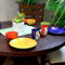Gibson Home Color Vibes 12 Piece Handpainted Stoneware Dinnerware Set - Image 5 of 5