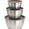 Martha Stewart 3 Piece Stainless Steel Mixing Bowl Set with Lids in Taupe - Image 2 of 5