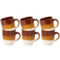 Gibson Home Yellowstone 6 Piece 12 Ounce Stoneware Mug Set in Brown and White - Image 2 of 5