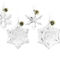 Martha Stewart Holiday Crystal Snowflake 4 Piece Ornament Set in Clear - Image 1 of 5
