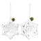 Martha Stewart Holiday Crystal Snowflake 4 Piece Ornament Set in Clear - Image 2 of 5