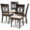 Baxton Studio Lucie Fabric Upholstered Wood Dining Chair 4 Piece Set - Image 1 of 5
