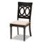 Baxton Studio Lucie Fabric Upholstered Wood Dining Chair 4 Piece Set - Image 2 of 5