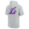 Fanatics Signature Unisex Fanatics Signature Gray Los Angeles Lakers Super Soft Fleece Short Sleeve Pullover Hoodie - Image 4 of 4
