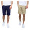 Galaxy By Harvic Men's 5-Pocket Flat-Front Slim-Fit Stretch Chino Shorts -2 Pack - Image 1 of 2