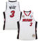 Mitchell & Ness Unisex Dwyane Wade White Miami Heat Hall of Fame Class of 2023 Throwback Swingman Jersey - Image 1 of 4