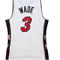 Mitchell & Ness Unisex Dwyane Wade White Miami Heat Hall of Fame Class of 2023 Throwback Swingman Jersey - Image 4 of 4