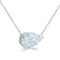 Royal Aura 14K White Gold 1 1/4CTW Diamond Sideway Pear Shape Necklace - Image 2 of 4