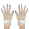 LECHERY Dotted Mesh Gloves With Lace Detail & Bow - Image 3 of 3